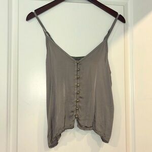 Tank top with pear buttons down the middle